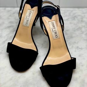 Jimmy Choo black slingback with kitten heel